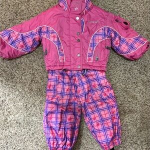 Spyder Pink/Purple Toddler Girls Jacket & Snow Pants Set Size 2T